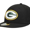Green Bay Packers Hat New Era Omaha Low Profile 59FIFTY Fitted - Black
