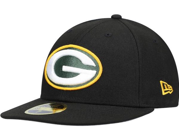 Green Bay Packers Hat New Era Omaha Low Profile 59FIFTY Fitted - Black