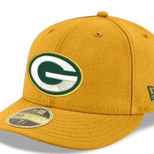 Green Bay Packers Hat New Era Omaha Low Profile 59FIFTY Fitted Team - Gold