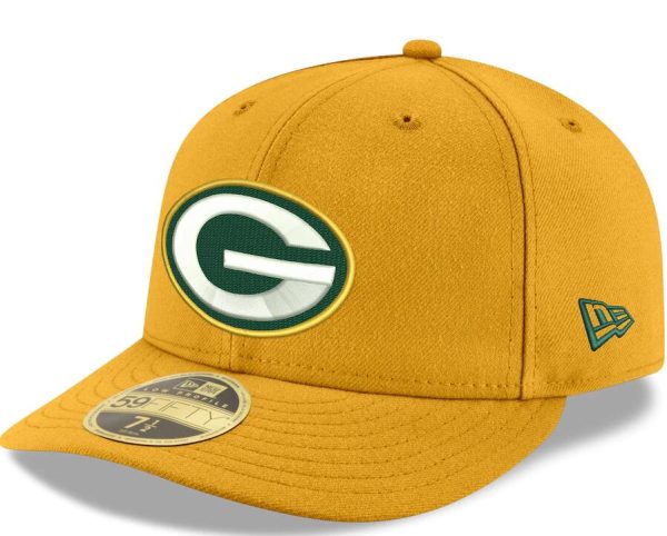 Green Bay Packers Hat New Era Omaha Low Profile 59FIFTY Fitted Team - Gold