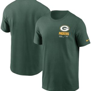 Green Bay Packers T-Shirt Nike Infograph Lockup Performance - Green