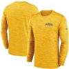 Green Bay Packers T-Shirt Nike Velocity Athletic Stack Performance Long Sleeve - Gold